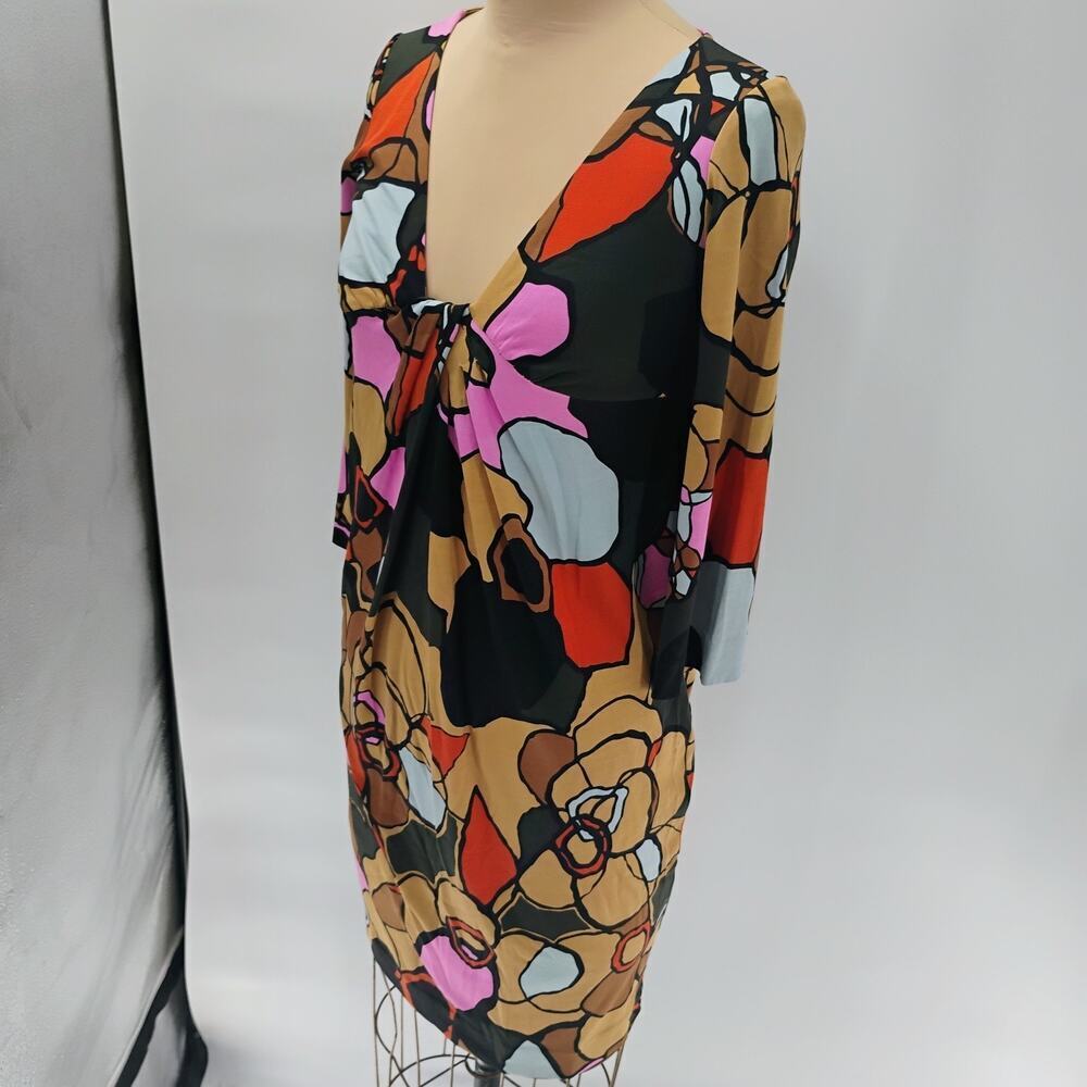 Diane von Furstenberg 100% Silk Jersey Multi Dress Sz 2 - Picture 13 of 16